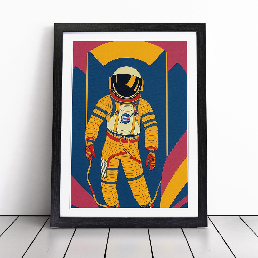 Astronaut Pop Art No.3 Wall Art Print Framed Canvas Picture Poster Decor