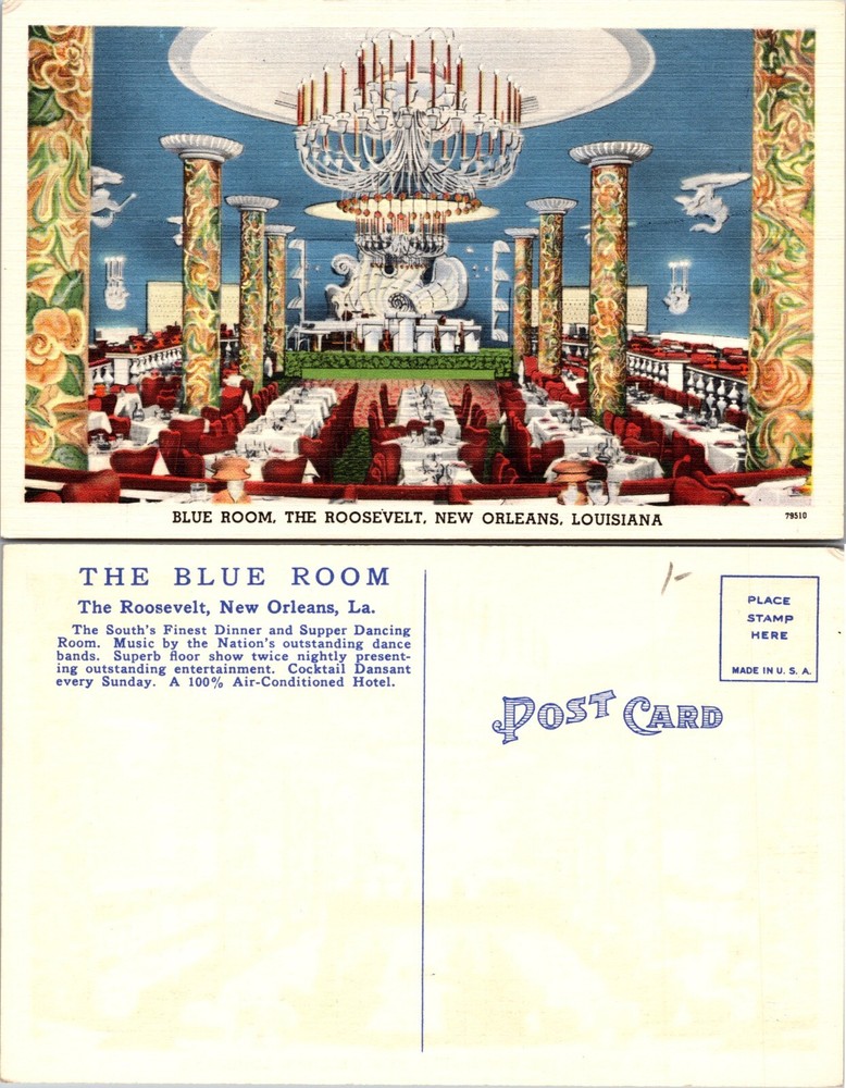 Blue Room Roosevelt New Orleans Louisiana LA Postcard