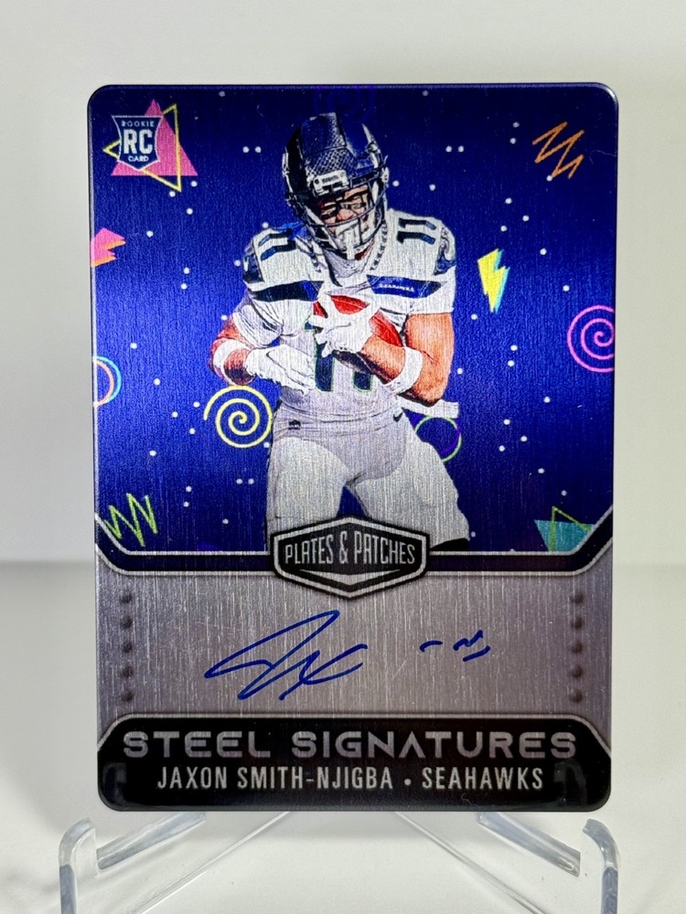 2023 Plates Patches Jaxon Smith-Njigba JERSEY MATCH ON CARD AUTO # 11/25 1/1 RC