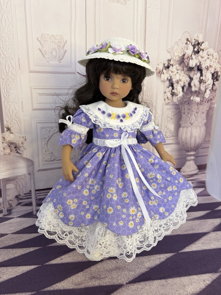 “Lavender Grace” Heirloom Outfit  Effner Little Darling Meadow Tween Doll 13”