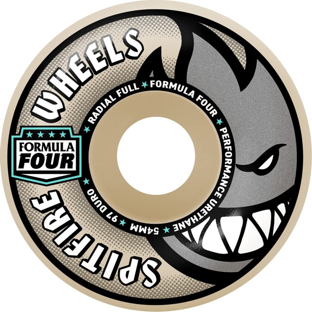 Spitfire F4 97a Radial Full 54mm Natural Skateboard Wheels (Set of 4)