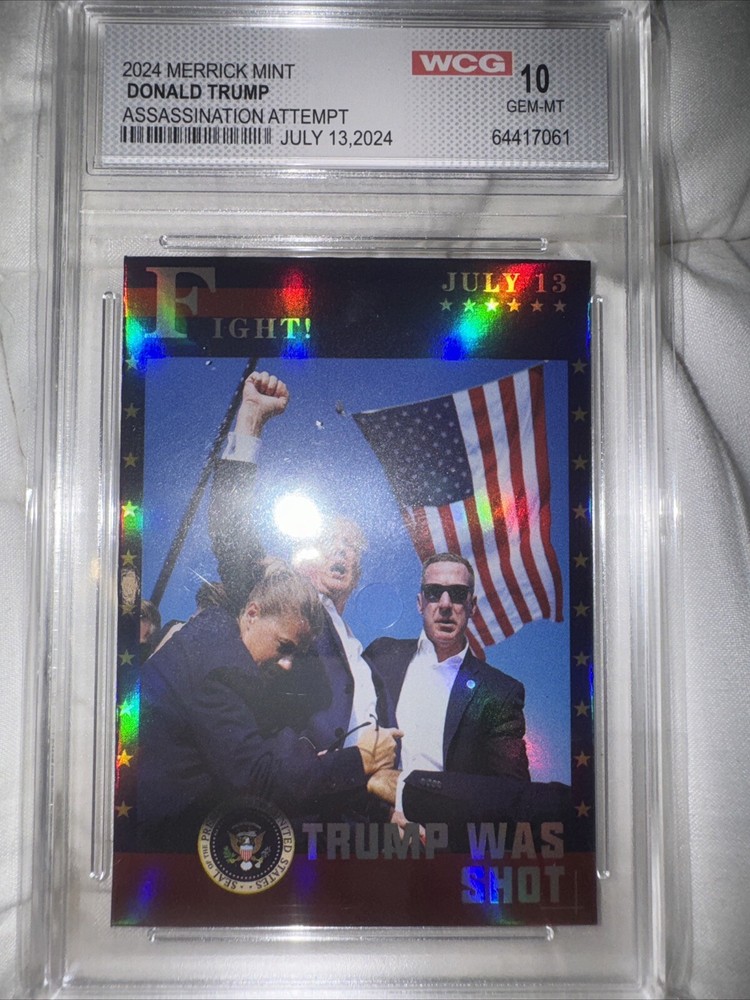 2024 Merrick Mint Donald Trump Assassination Attempt Card WCG GEM-MT 10