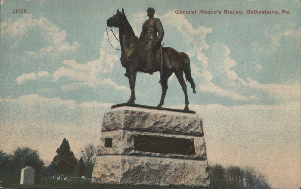 Gettysburg, Pennsylvania PA General Meade's Statue Original Vintage Postcard