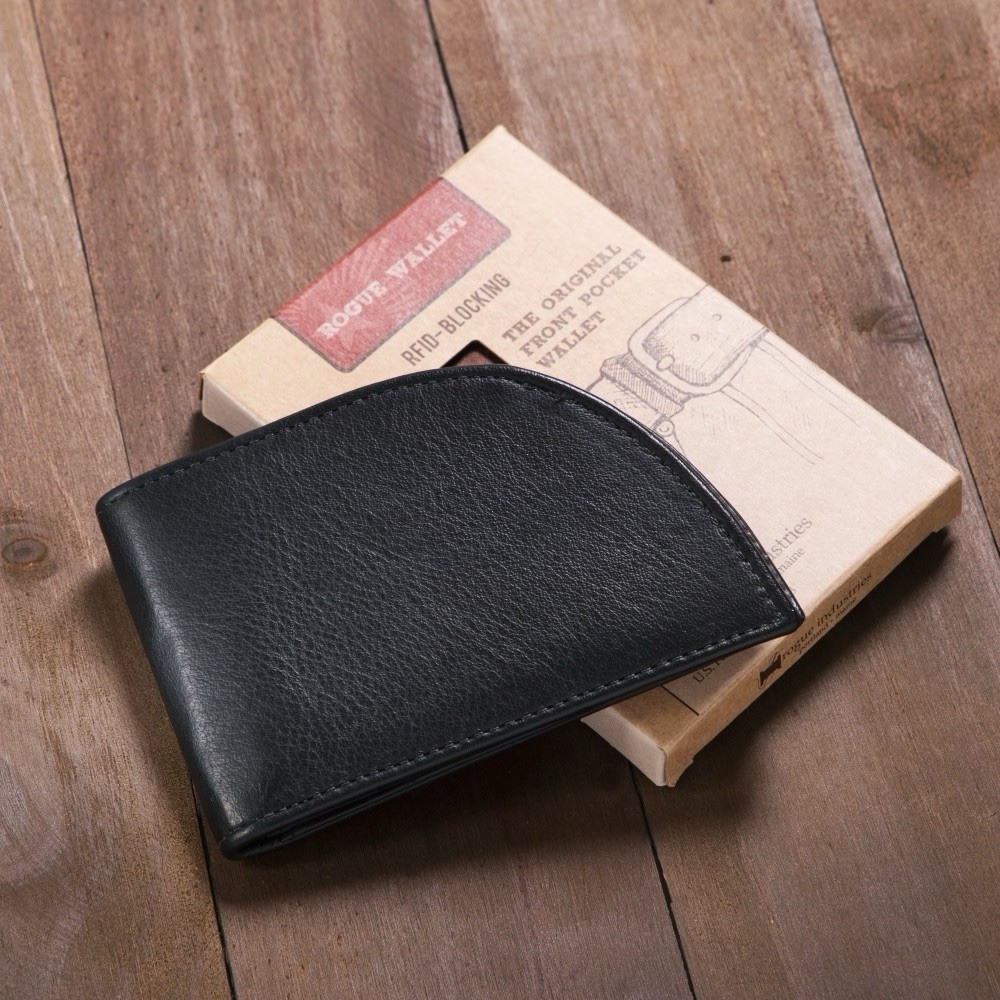 Brand New Rogue Front Pocket Wallet Classic Black Made in Maine Edition