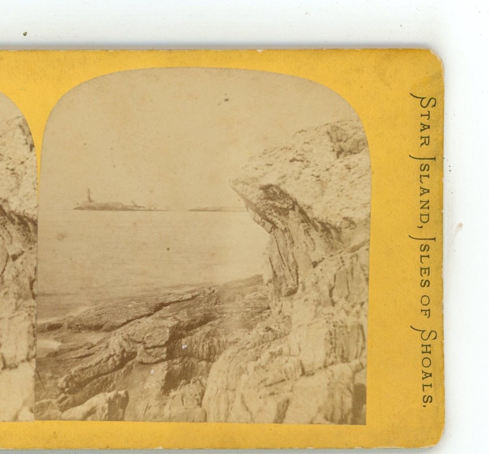 White Island Isle of Shoals Portsmouth NH Davis Brothers Stereoview