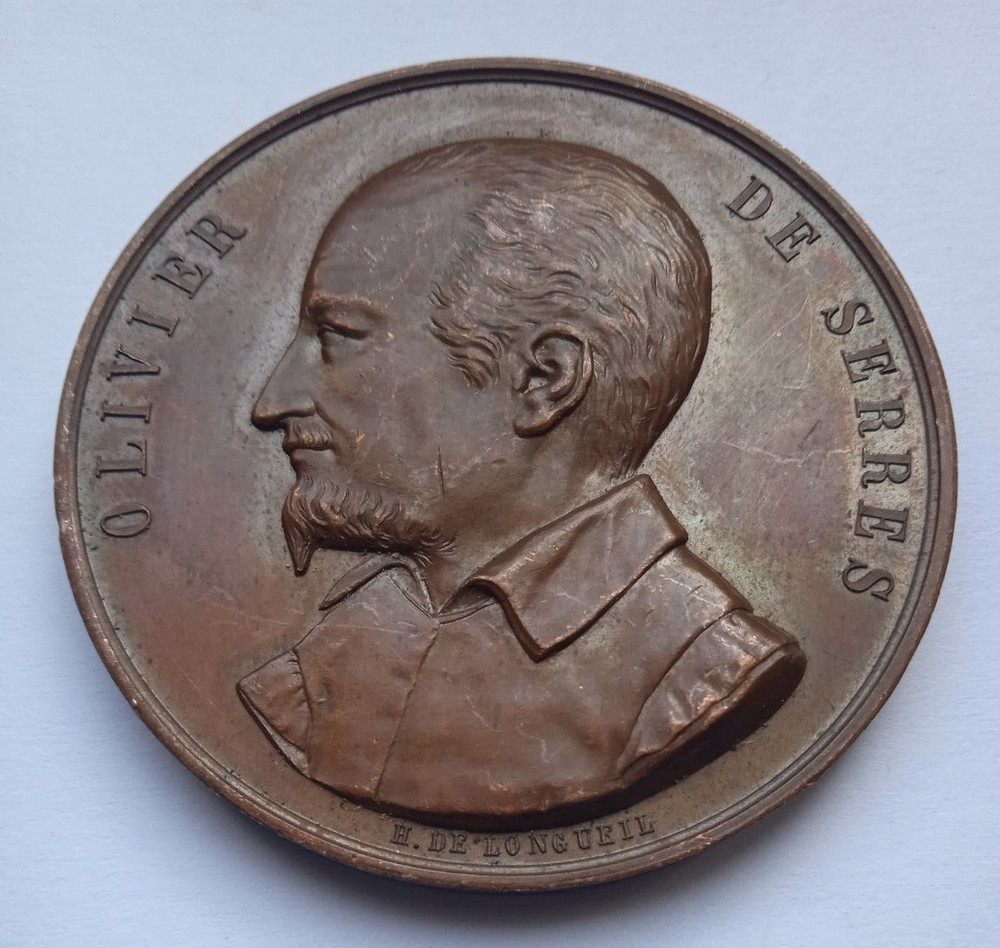Olivier De Serres French Agriculture Bronze Medal / Medaille Bretagne