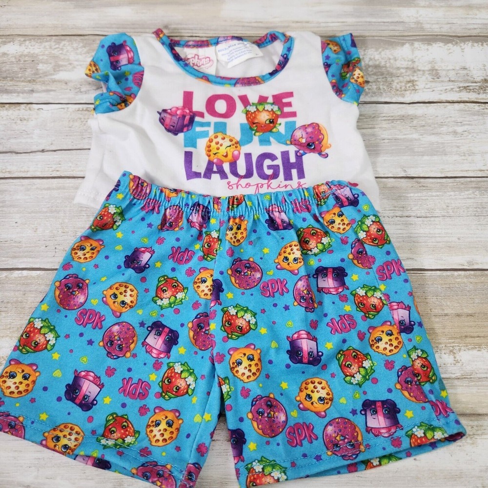 Build A Bear Workshop Love, Fun & Laugh Shopkins Pajama Set