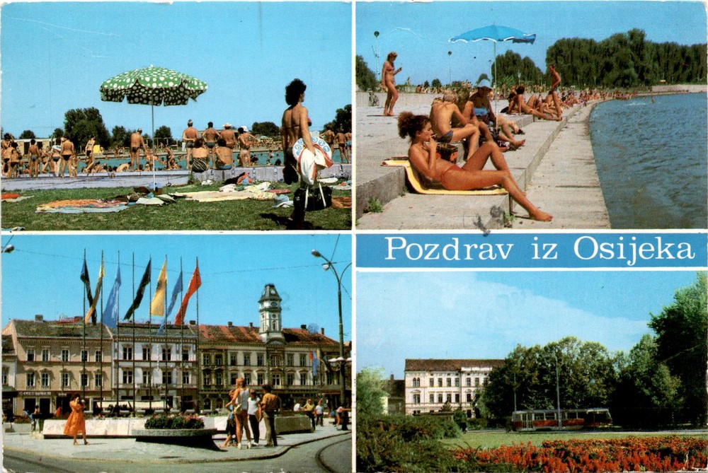 Osijek, Jence, Viaire, Mart, Zvonka Felice, Avion Postcard