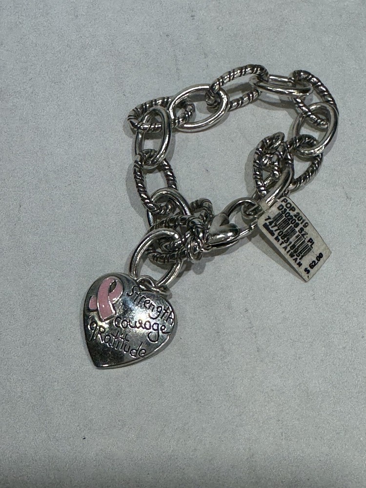 Brighton Nuitage Charm Bracelet Pink Heart Strength Love Courage