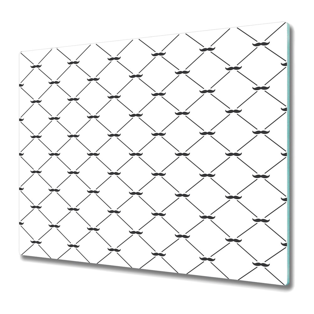 Glass Induction Ceramic Hob Cover Moustache Geometric Simple art 60x52