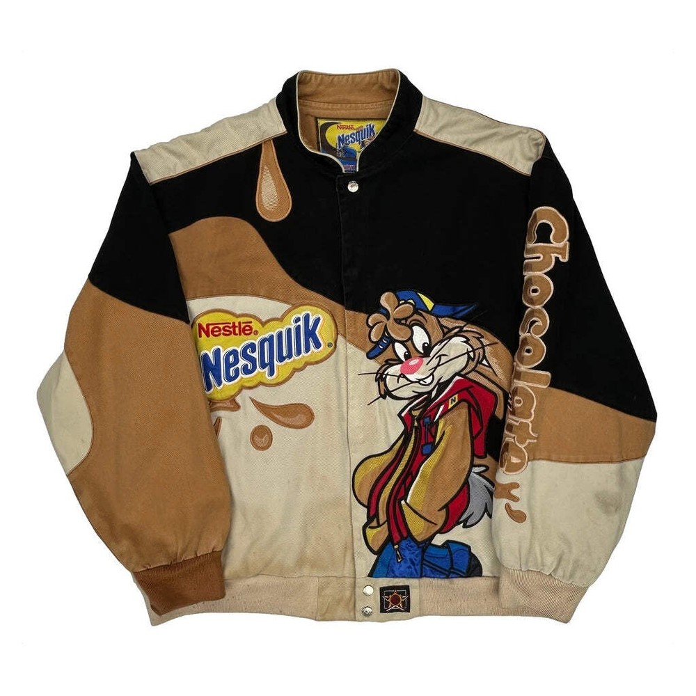 Chocolate Nesquik Jh Designs Graphic Varsity Jacket - 2XL Multicoloured Cotton B