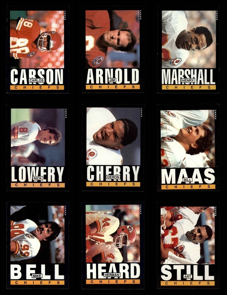 1985 Topps Chiefs Almost Complete Team Set 8 - NM/MT 6130819 (12 / 13 cards)