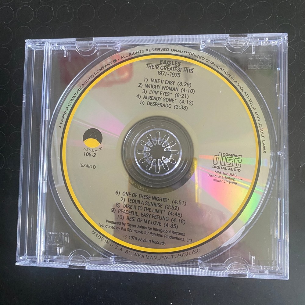 Eagles – Their Greatest Hits 1971-1975 CD 1976 BMG Club Rock Asylum