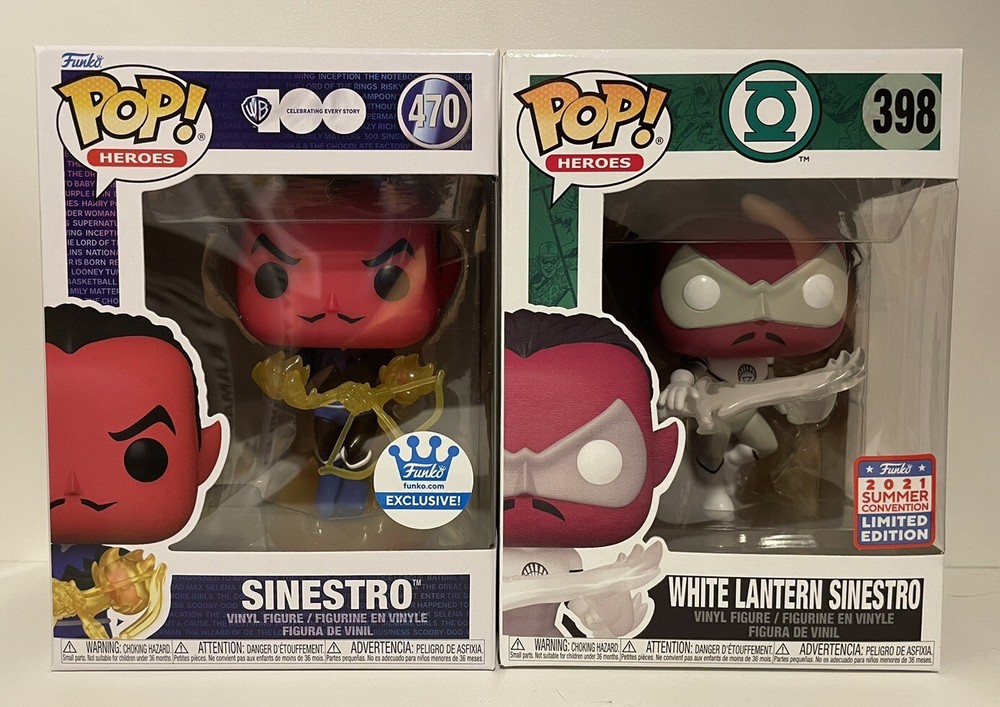 Sinestro Funko Pop! Vinyl #398 #470 SDCC Exclusive (set of 2)
