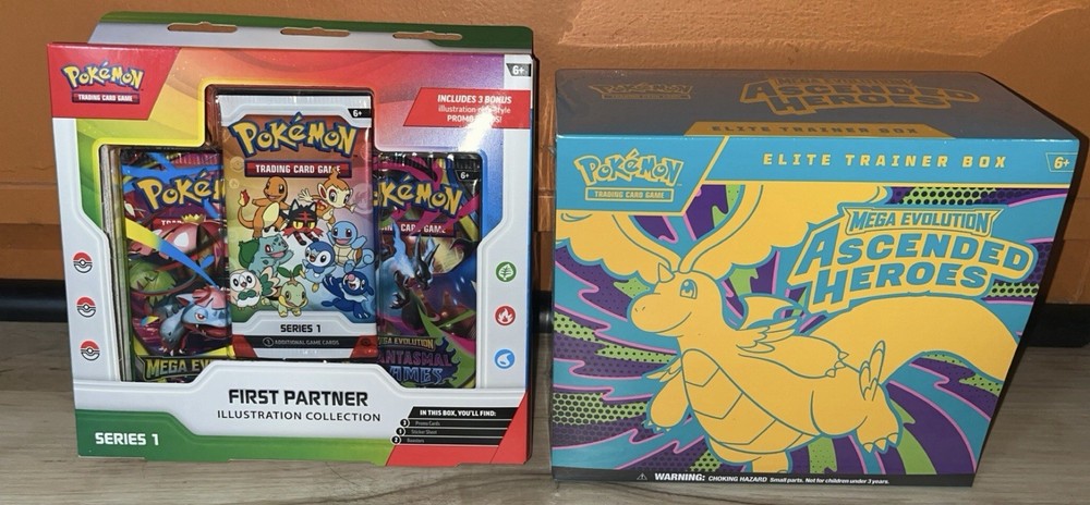 Pokemon Ascended Heroes Pokemon ETB New Factory Sealed Plus FP Illustration Box!