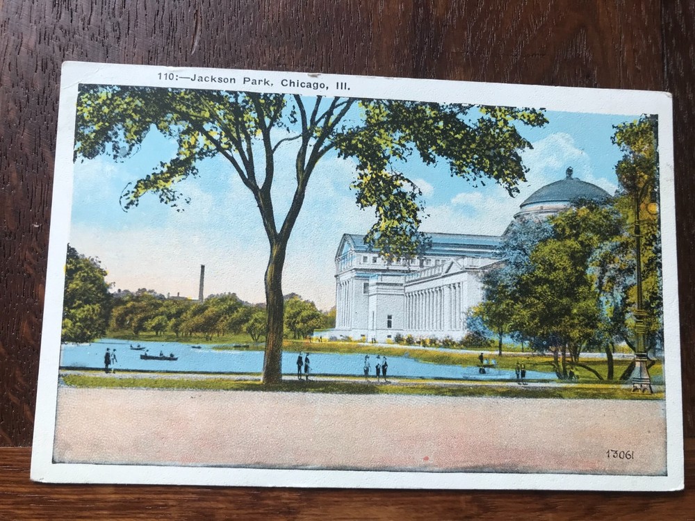 Jackson Park Scene Chicago Illinois IL Postcard