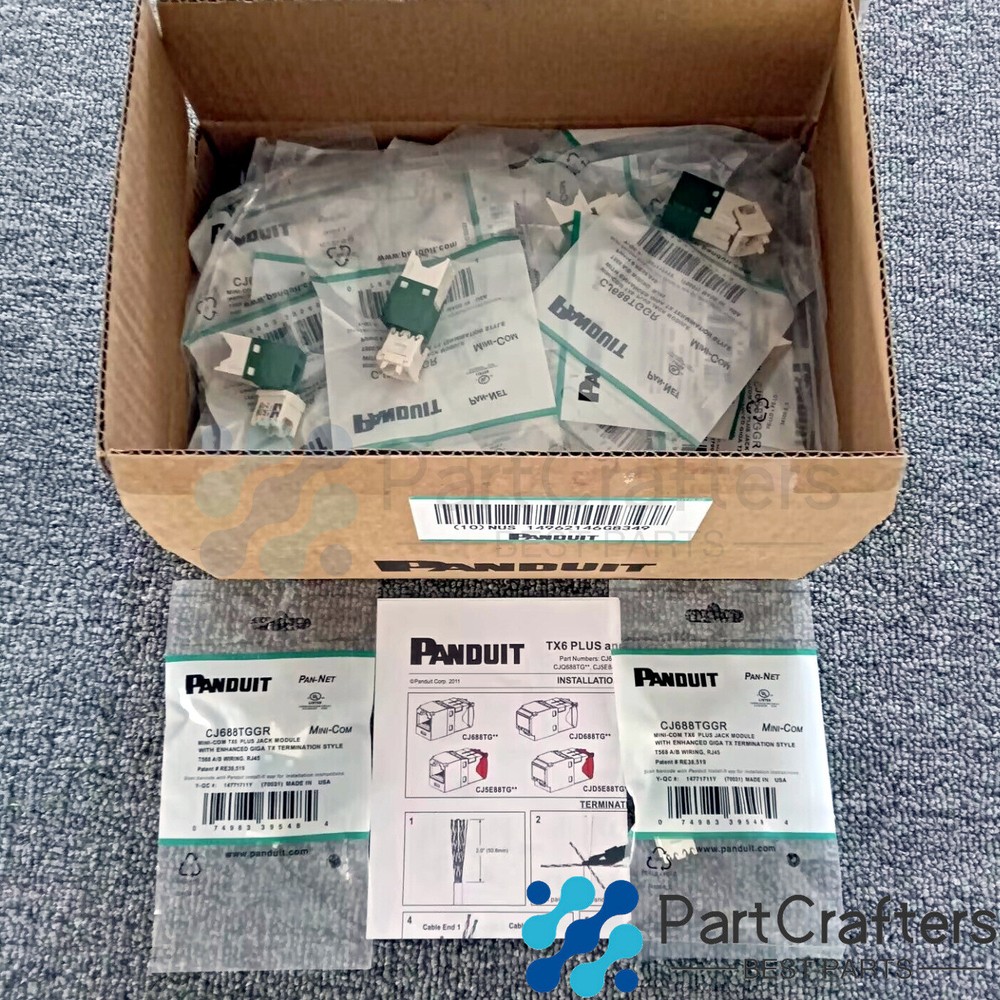 50PCS For Panduit Giga TX Cat6 Network jack CJ688TGBU TGGR TGBL TGIW TGYL TGRD