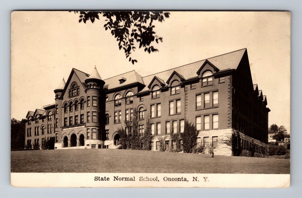 Oneonta NY-New York, RPPC, State Normal School, Souvenir Vintage Postcard