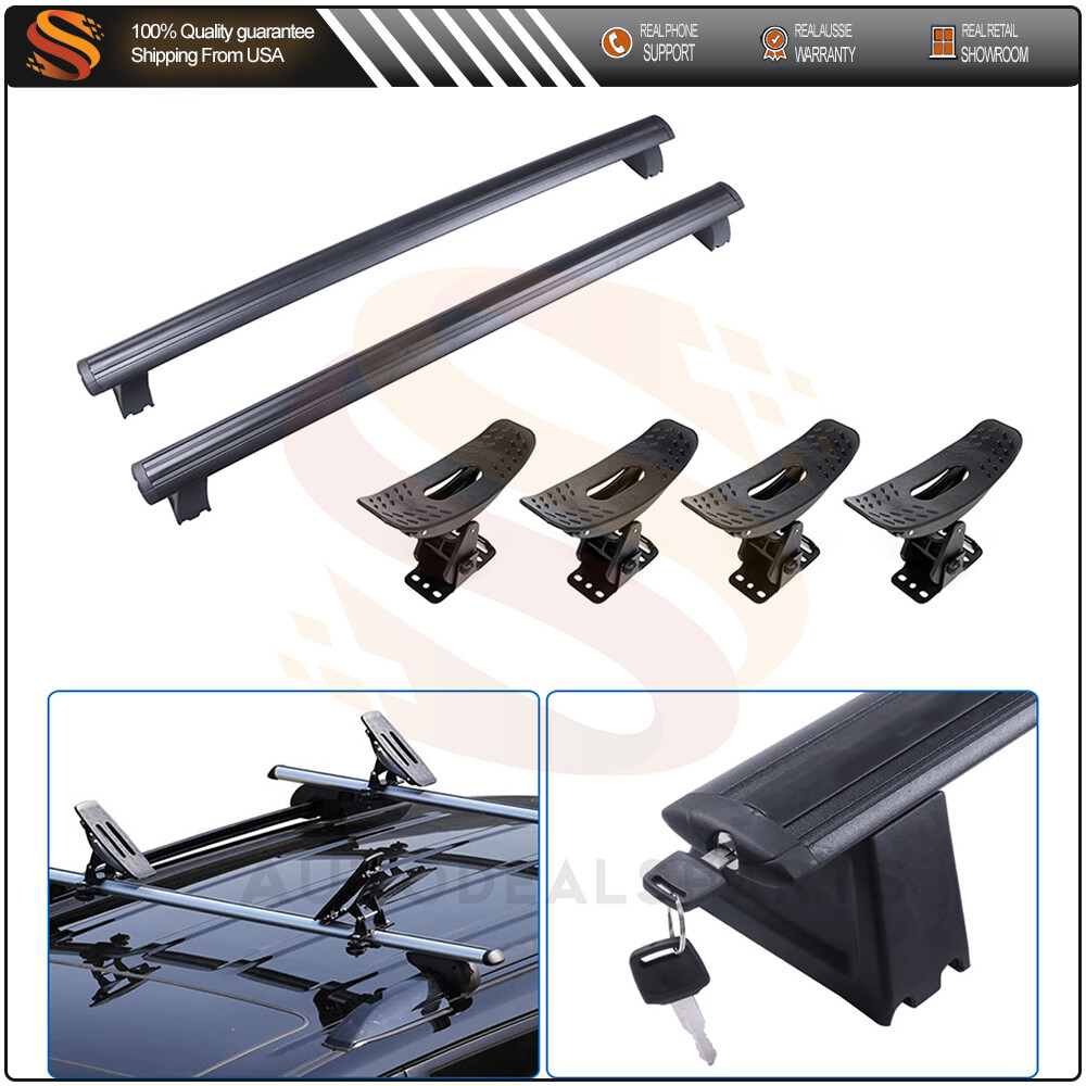 Set Roof Rack Bar For 2011-18 Jeep Grand Cherokee+ Kayak Luggage Carrier Black