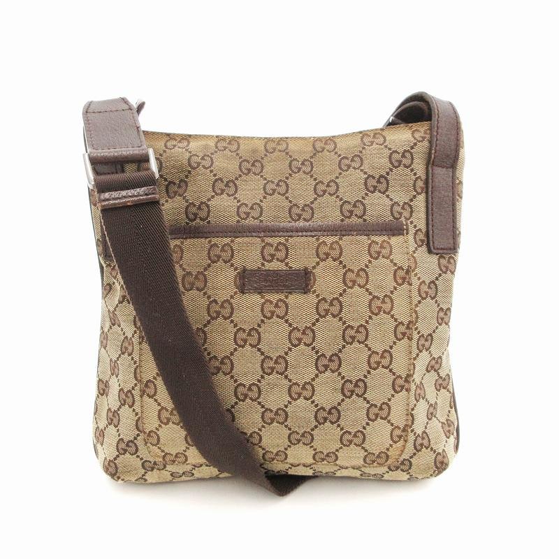 Gucci Shoulder Bag Crossbody Gg Canvas Brown Beige 122793 /Uo Men'S Women'S