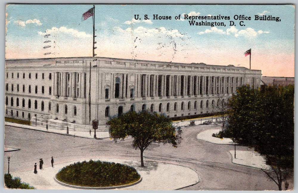 Antique Postcard House Of Representatives Office Washington, DC 1910s