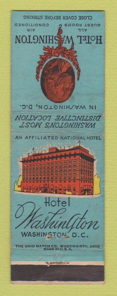 Matchbook Cover - Hotel Washington DC WEAR