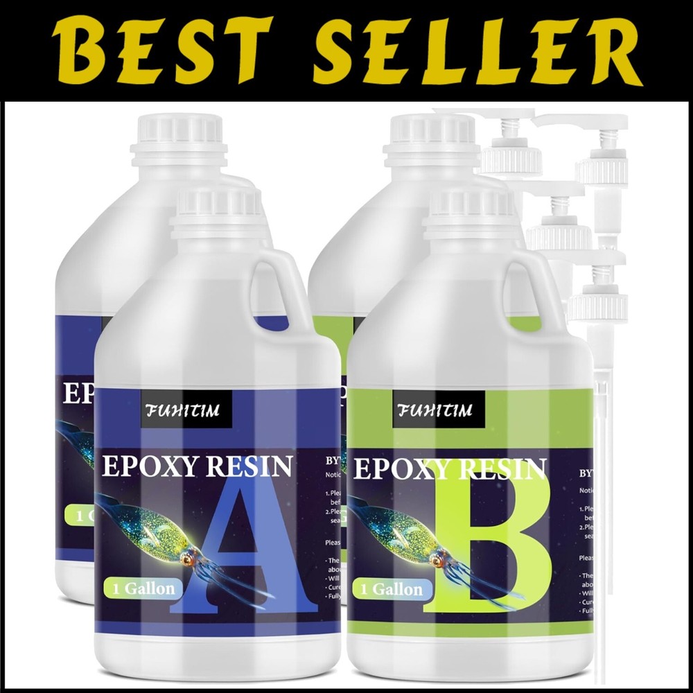 4 Gallon Crystal Clear Epoxy Resin Kit for Jewelry, Coasters, Crafts