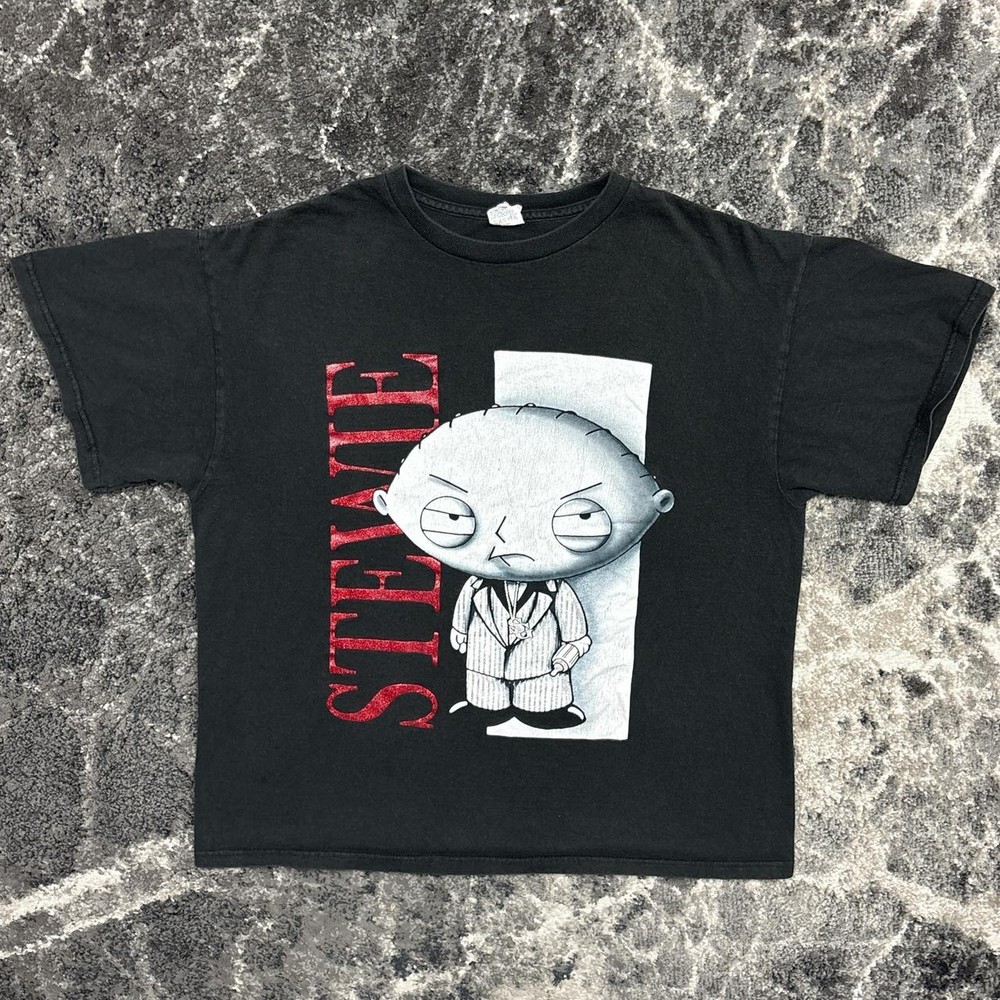 Vintage Family Guy Stewie Shirt Mens Large Scarface Gangster Parody Y2K Black