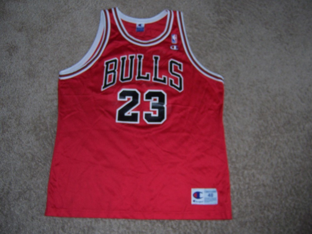 Michael Jordan #23 Chicago Bulls Champion NBA Basketball Jersey X  Large Size 48