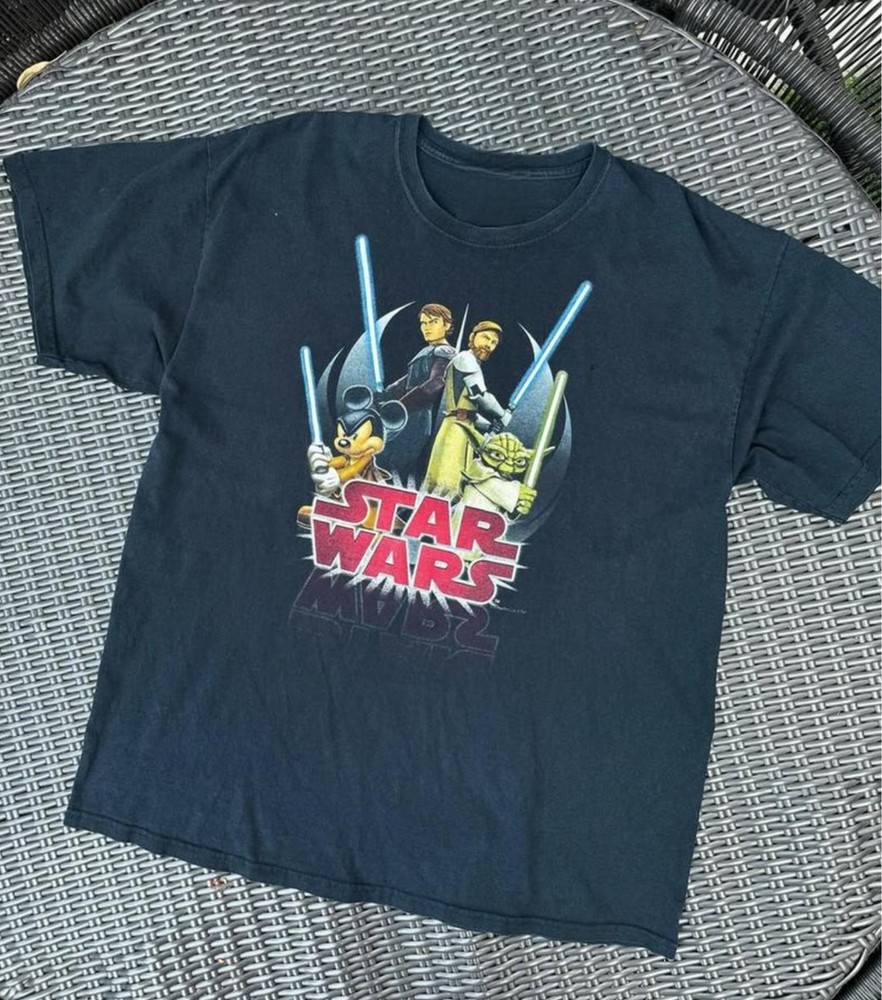 Vintage Star War: The Clone Wars x Mickey Mouse T-shirt