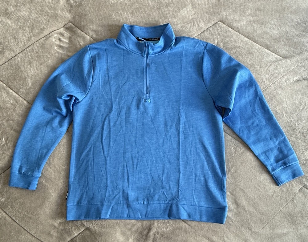 Under Armour UA Golf Men's Blue 1/4 Zip Mock Neck Pullover 2XL Long Sleeve