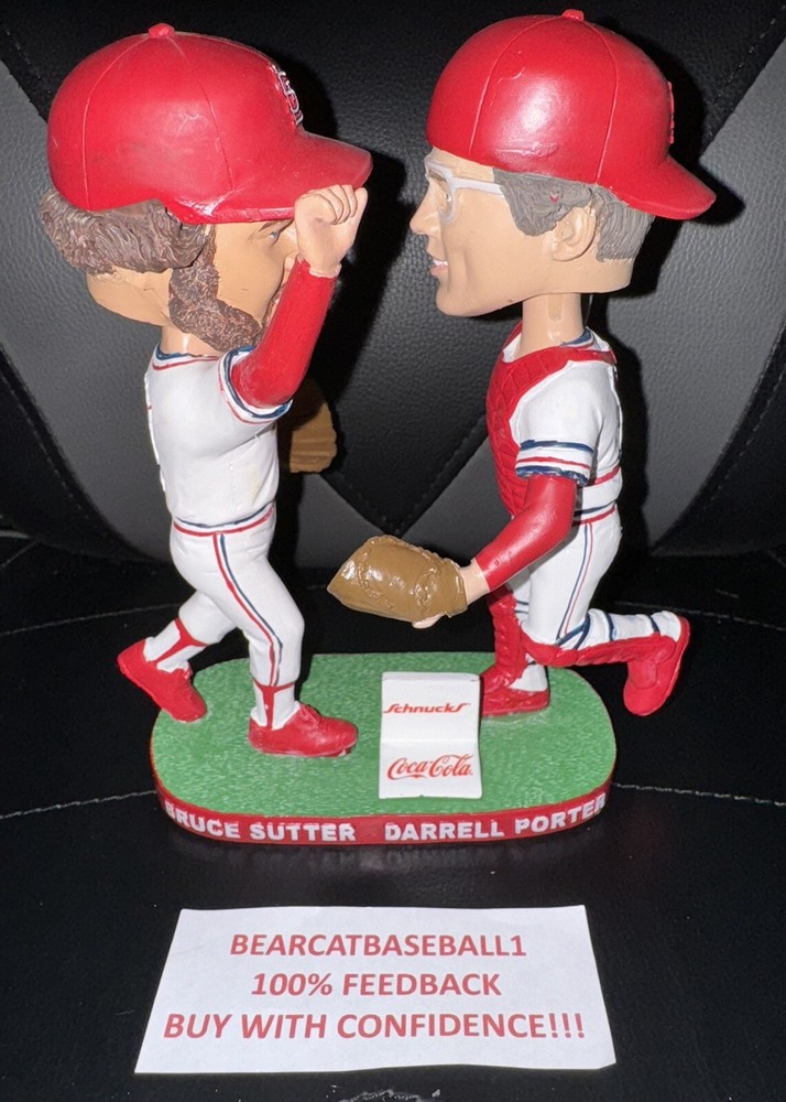 BRUCE SUTTER & DARRELL PORTER 1982 WORLD SERIES FINAL OUT DUAL BOBBLEHEAD SGA #2