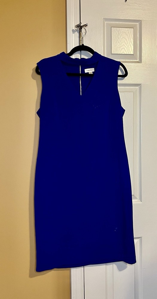 Calvin Klein Sapphire Sleeveless Dress Size 12 Women’s NWT