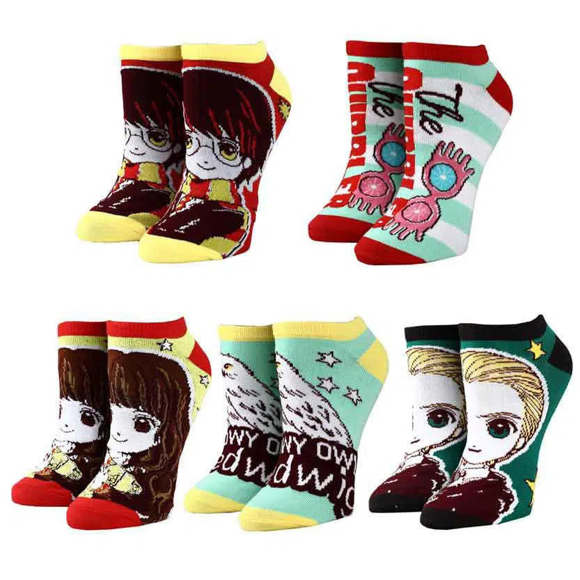 Harry Potter Chibi Wizards Ankle Socks 5-Pack by Bioworld