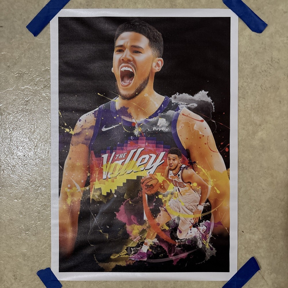 Devin Booker ✅ Suns Basketball NBA ✅ Man Cave Canvas Poster Wall Art ✅ 12x18 in