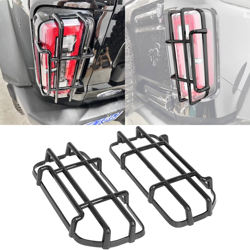 For Bronco Accessories Taillight Guards Cover Trim Black 2021-2024 2-PACK