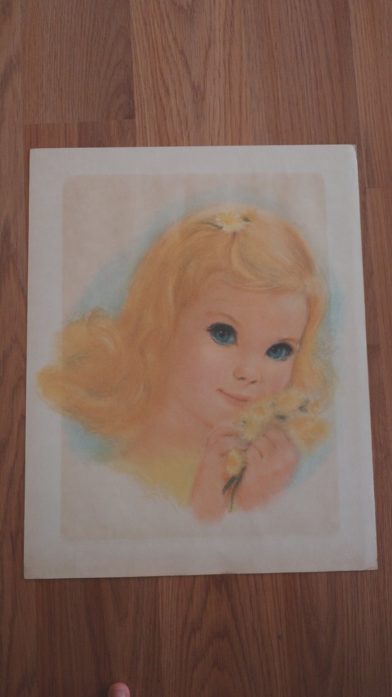 Northern Bath Tissue American Blonde Girl Vtg Print Frances Hook Snow 14x11