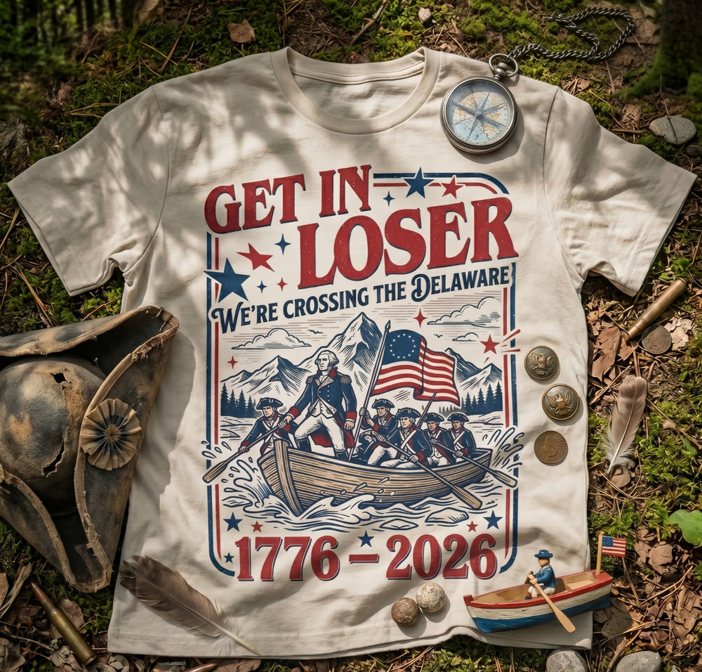 Get in Loser We're Crossing the Delaware Shirt, Funny 4th of July shirt