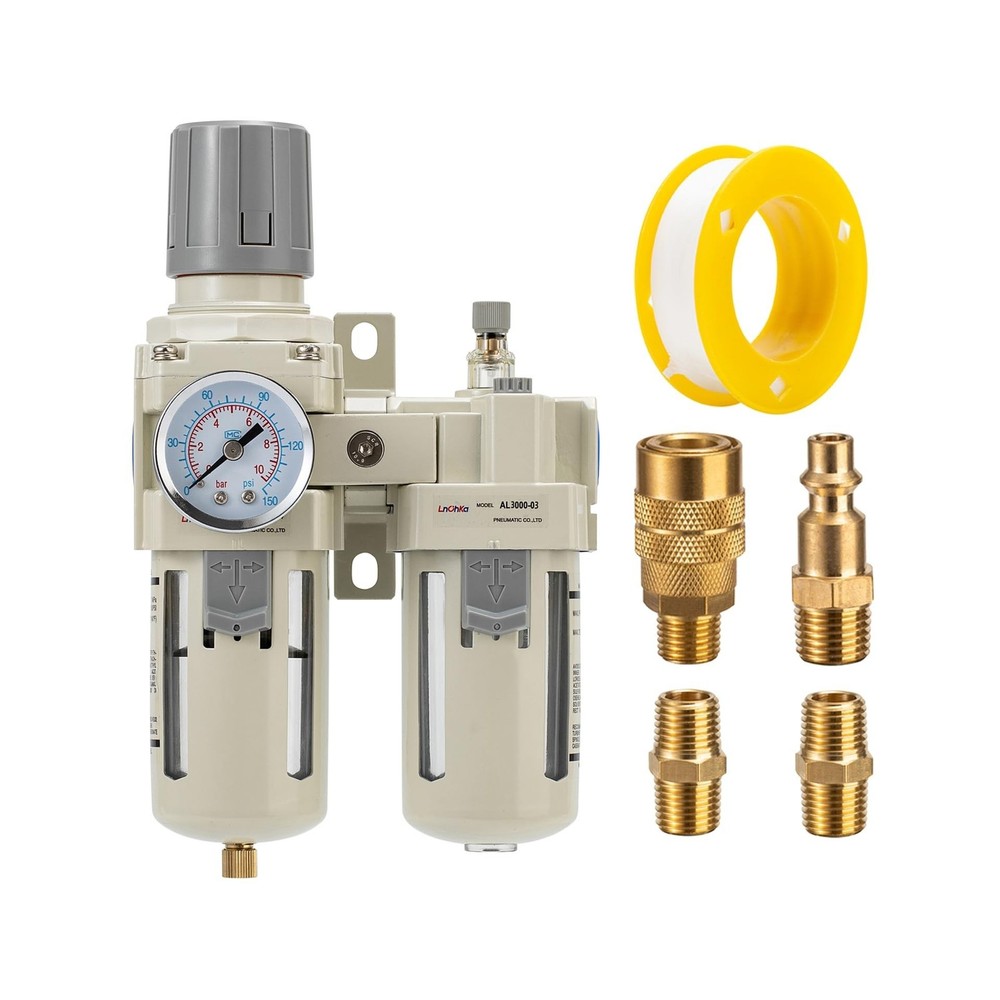 Air Compressor Filter Regulator Lubricator (FRL) Unit,Air Pressure Regulator ...