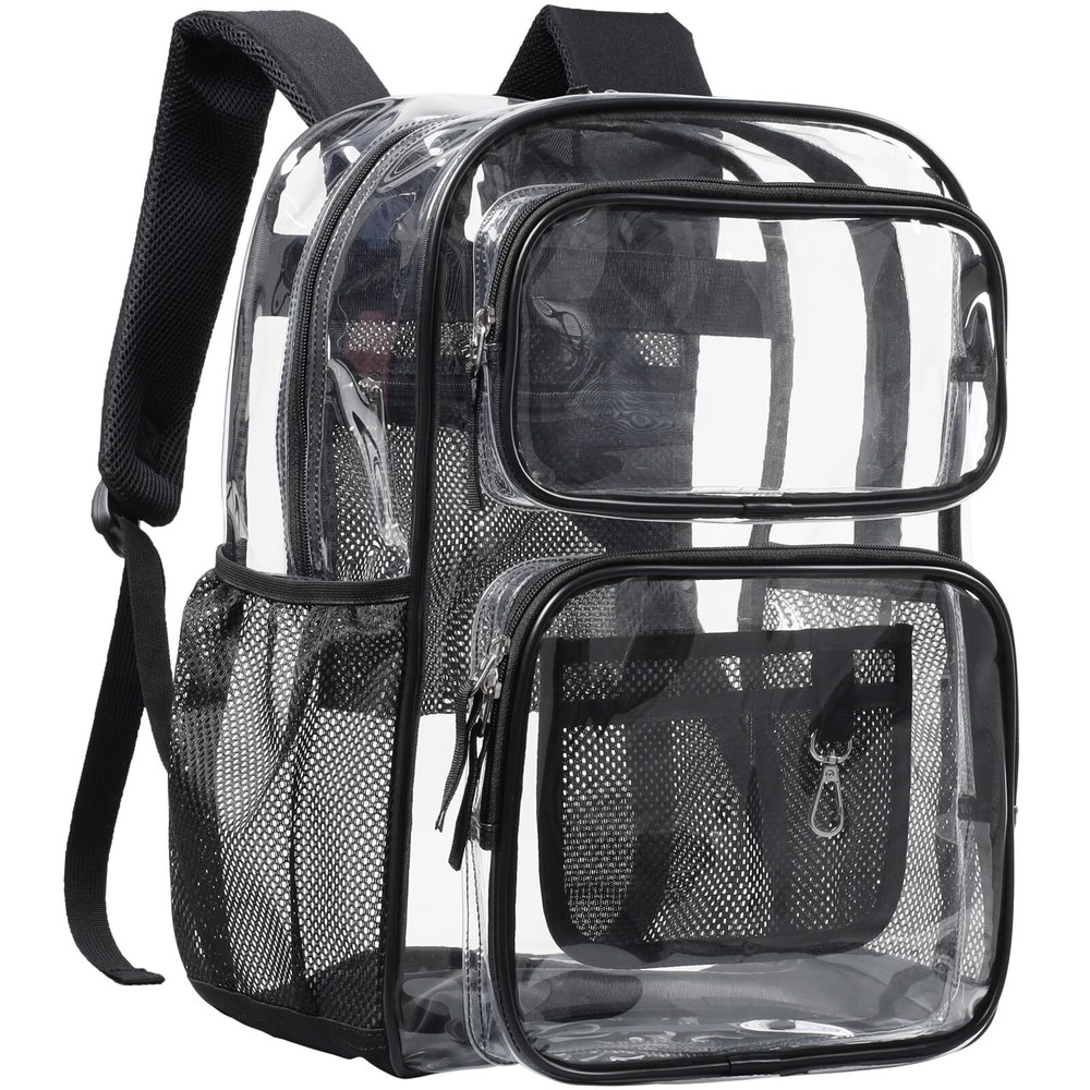 Clear Backpack for School - 17 inch Large Heavy Duty Clear Bookbag for Boys a...