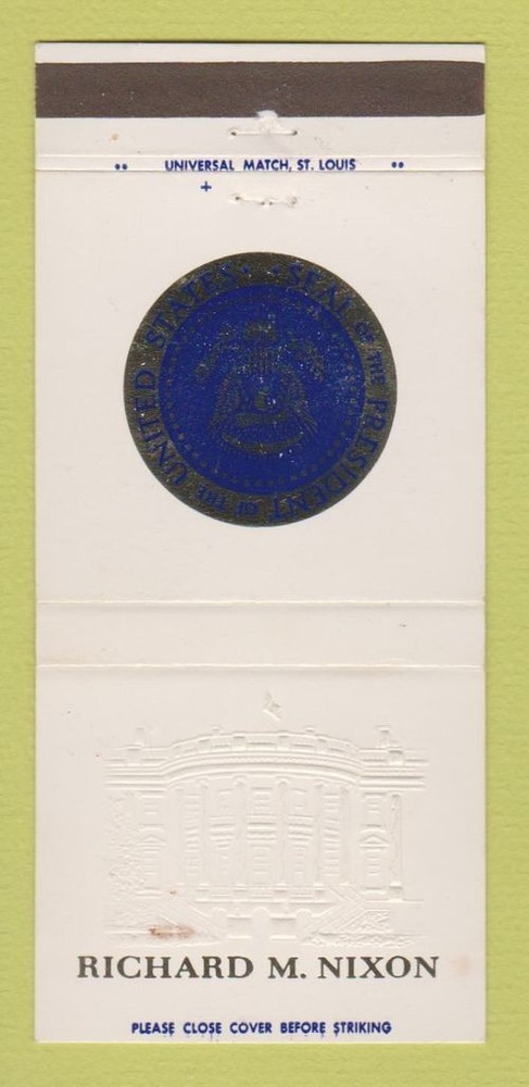 Matchbook Cover - Richard Nixon President of the United States WEAR 30 Strike