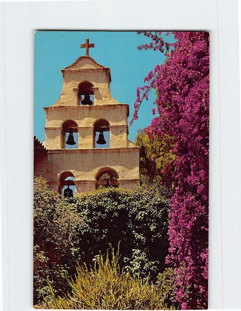 Postcard Bell Tower of he Mission San Diego de Alcala San Diego California USA