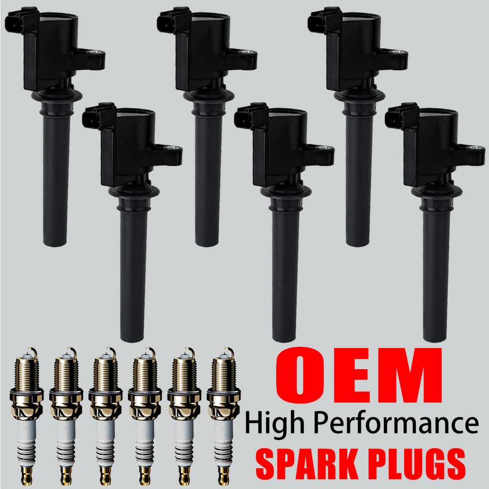 6X OEM Ignition Coil & Iridium Spark Plugs for Ford Escape Mercury 3.0L FD502