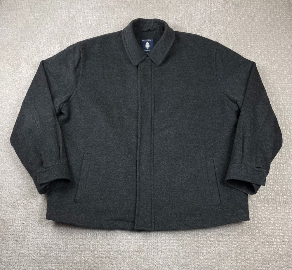 Roundtree & Yorke Jacket Mens XL Wool Blend Full Zip Harrington Preppy Old Money