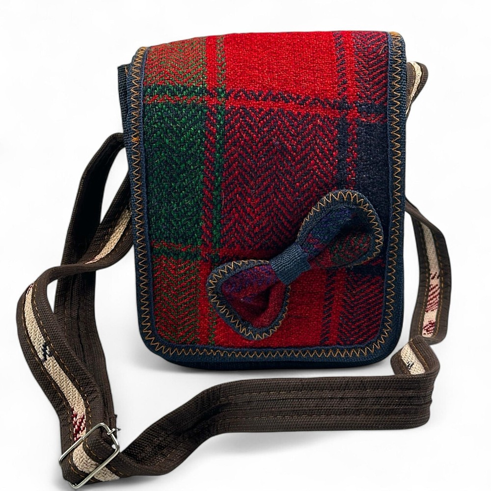 Crossbody Shoulder Bag Women Men Hippie Retro Carpet Woven Fabric Turkish Kilim
