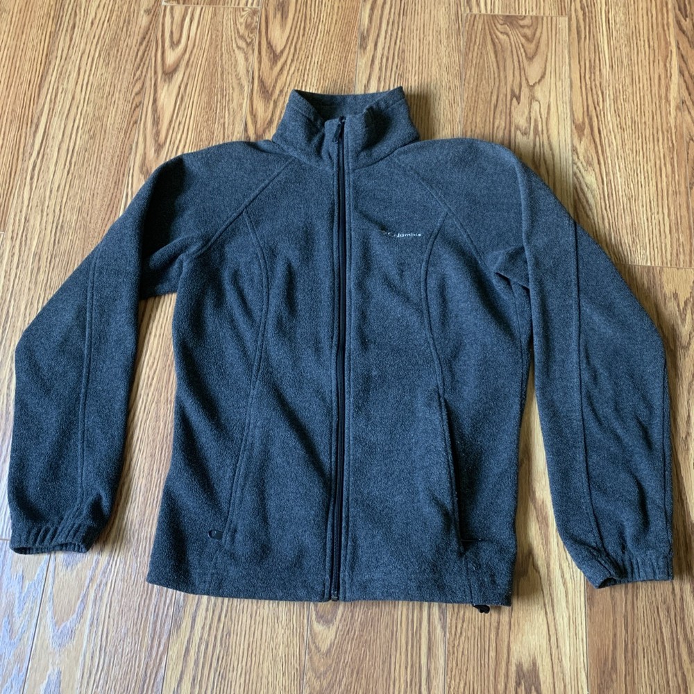 Columbia Sportswear Company Fleece LOGO Women's Full Zip Gray Jacket Size Small