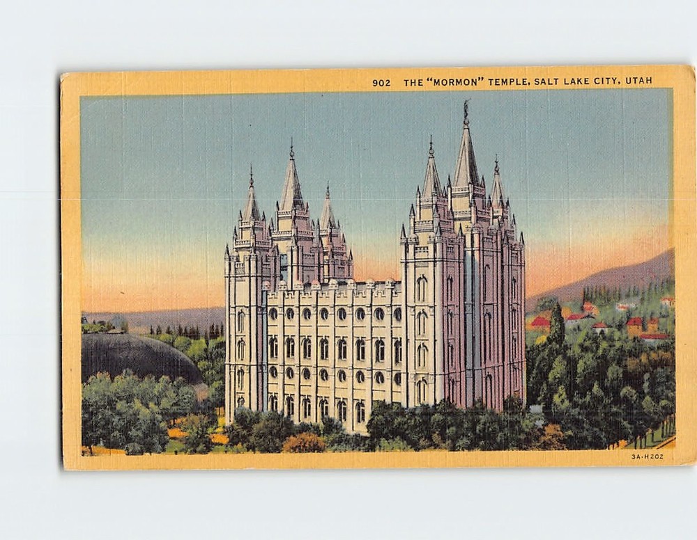 Postcard The Mormon Temple Salt Lake City Utah USA