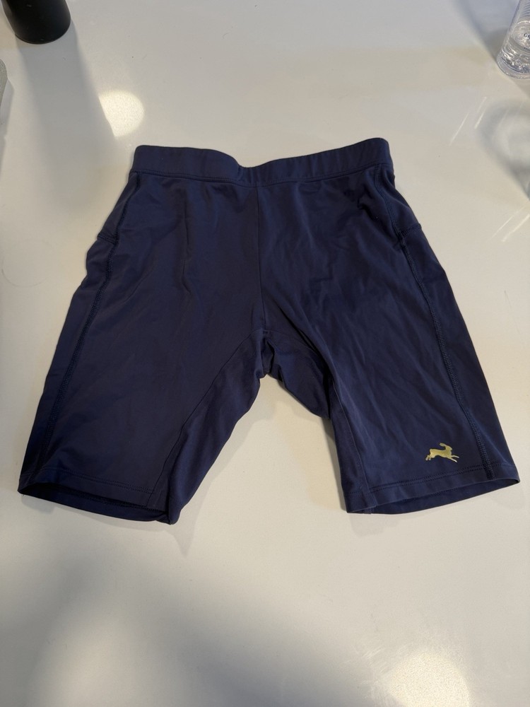 Tracksmith Men's Navy Half Tights Lined - Size M