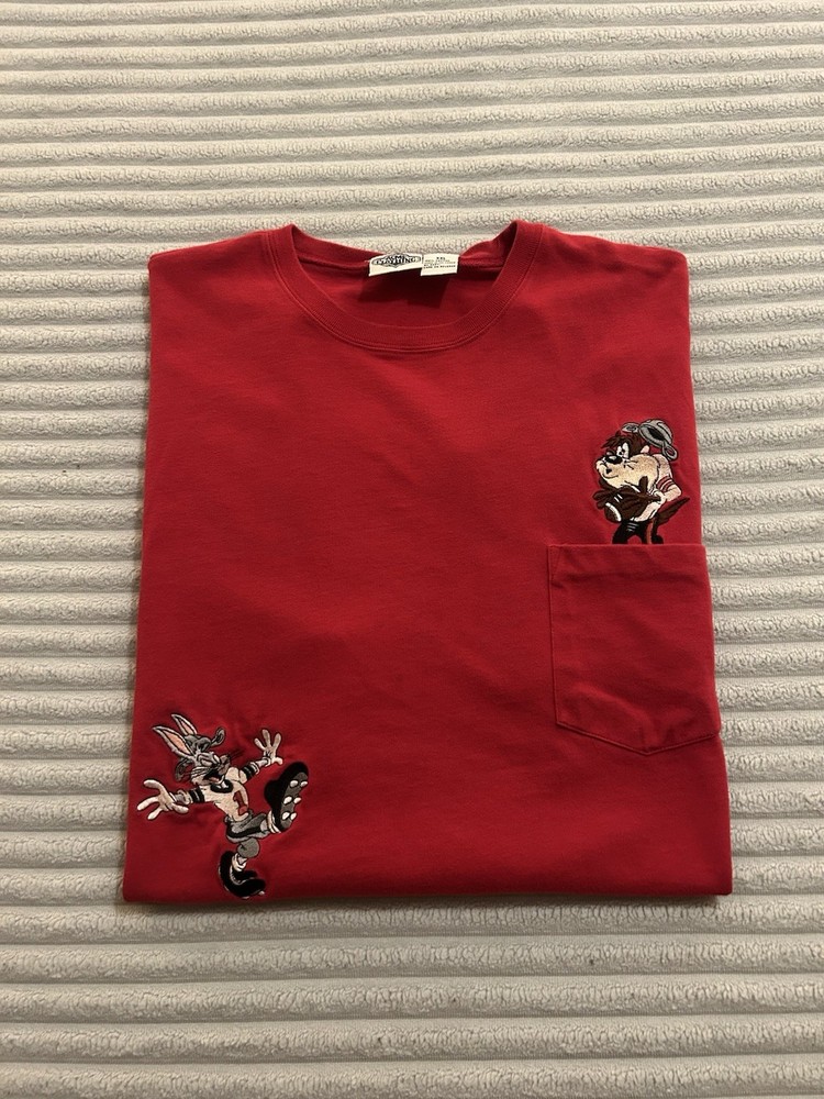 Warner Bros. Vintage Looney Tunes Acme Bugs And Taz Football T Shirt Size 2X