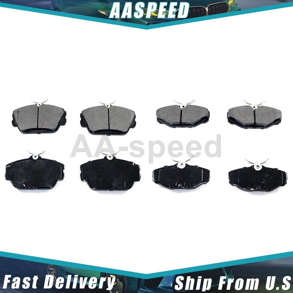 Brake Pads Front Rear For Lincoln Continental 2002 2001 2000 1999 1998 1997 1996